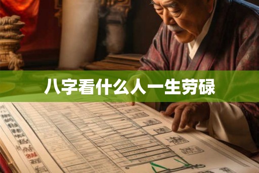 八字看什么人一生劳碌
