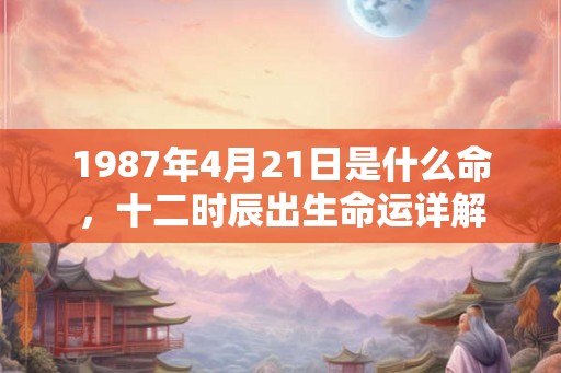 1987年4月21日是什么命,十二时辰出生命运详解 1987年4月21日是什么命,十二时辰出生命运详解
