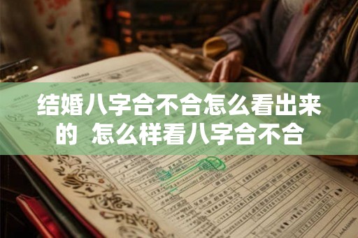 结婚八字合不合怎么看出来的  怎么样看八字合不合