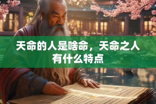 天命的人是啥命，天命之人有什么特点