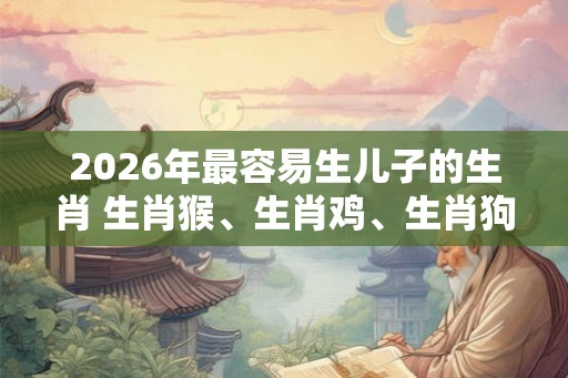 2026年最容易生儿子的生肖 生肖猴、生肖鸡、生肖狗