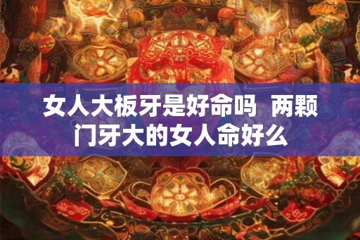 女人大板牙是好命吗  两颗门牙大的女人命好么
