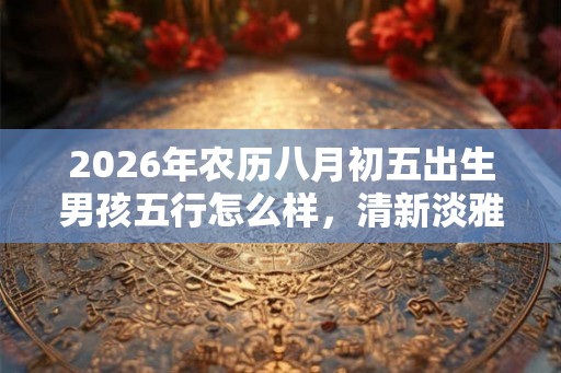 2026年农历八月初五出生男孩五行怎么样，清新淡雅的名字推荐