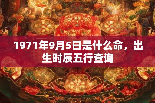 1971年9月5日是什么命，出生时辰五行查询
