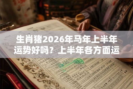 生肖猪2026年马年上半年运势好吗？上半年各方面运程