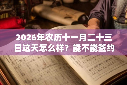 2026年农历十一月二十三日这天怎么样？能不能签约？