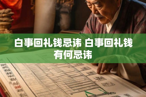 白事回礼钱忌讳 白事回礼钱有何忌讳
