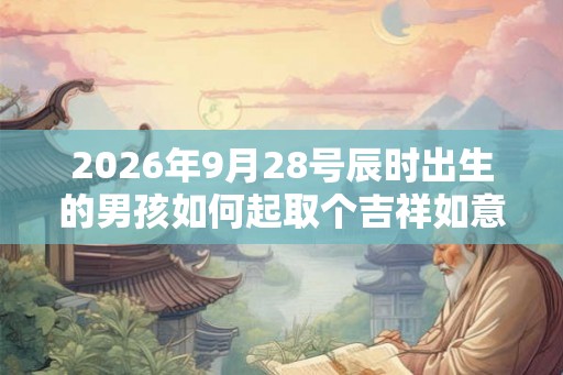 2026年9月28号辰时出生的男孩如何起取个吉祥如意的名字和五行属性