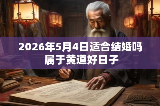 2026年5月4日适合结婚吗 属于黄道好日子