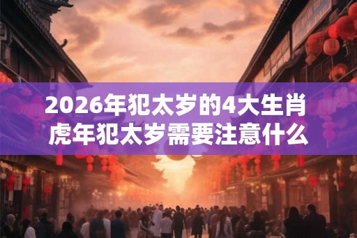 2026年犯太岁的4大生肖 虎年犯太岁需要注意什么