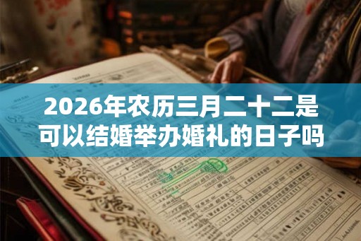 2026年农历三月二十二是可以结婚举办婚礼的日子吗？
