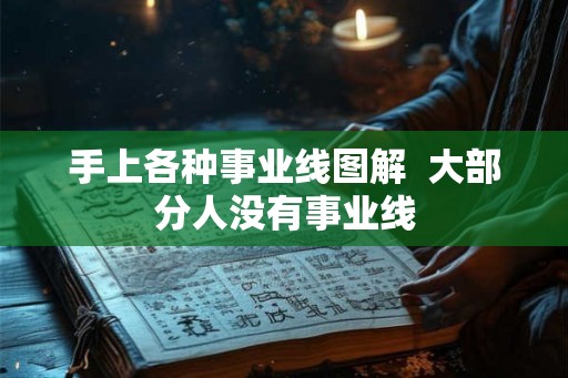 手上各种事业线图解  大部分人没有事业线