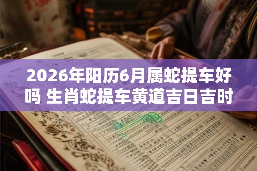 2026年阳历6月属蛇提车好吗 生肖蛇提车黄道吉日吉时