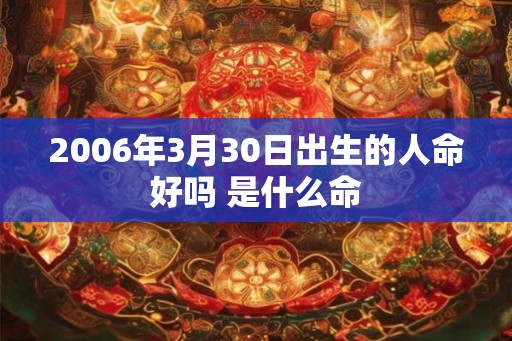 2006年3月30日出生的人命好吗 是什么命