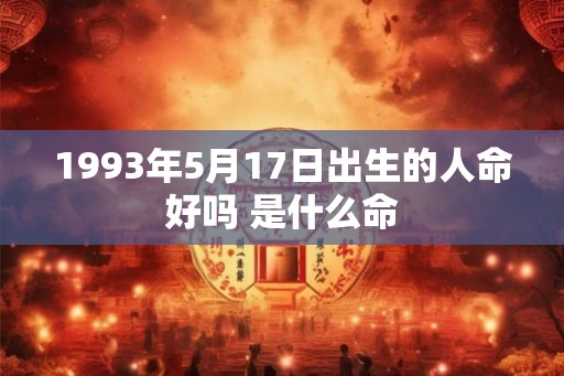 1993年5月17日出生的人命好吗 是什么命