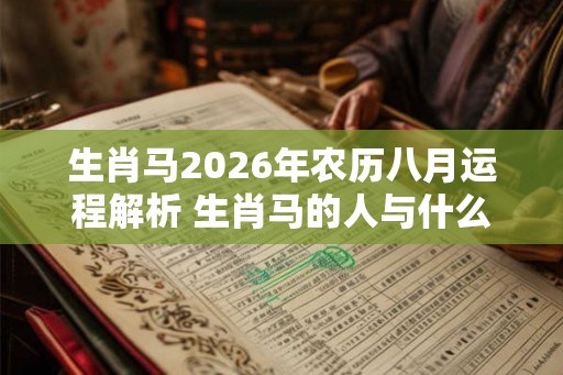 生肖马2026年农历八月运程解析 生肖马的人与什么属相相冲