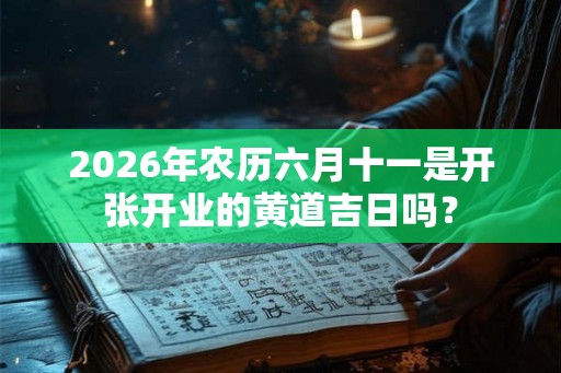 2026年农历六月十一是开张开业的黄道吉日吗？