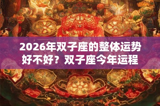 2026年双子座的整体运势好不好？双子座今年运程