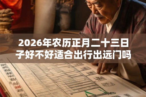 2026年农历正月二十三日子好不好适合出行出远门吗？
