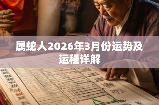 属蛇人2026年3月份运势及运程详解 属蛇人2026年3月份运势及运程详解