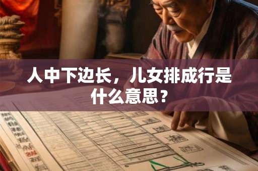 人中下边长，儿女排成行是什么意思？
