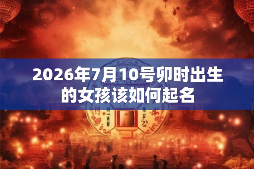 2026年7月10号卯时出生的女孩该如何起名