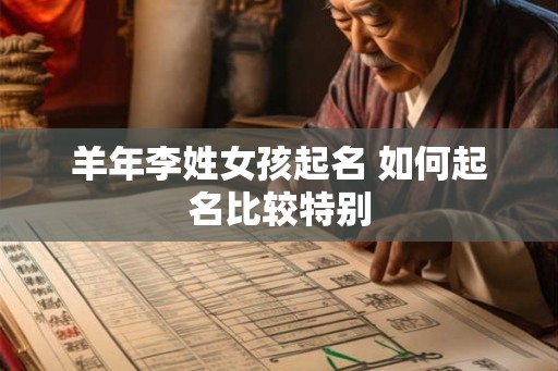 羊年李姓女孩起名 如何起名比较特别