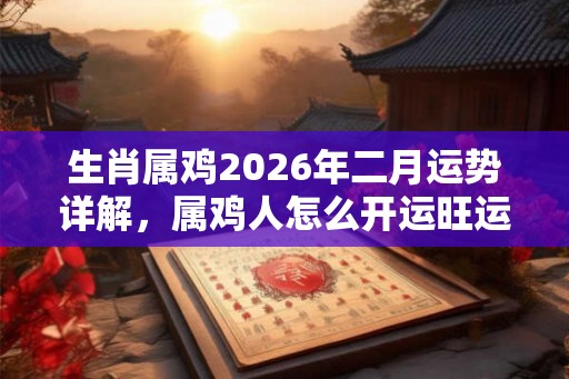 生肖属鸡2026年二月运势详解,属鸡人怎么开运旺运? 生肖属鸡2026年二月运势详解,属鸡人怎么开运旺运?