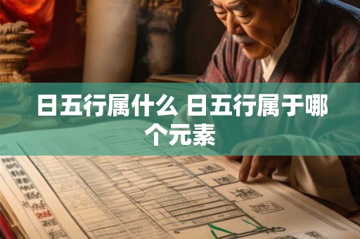 日五行属什么 日五行属于哪个元素