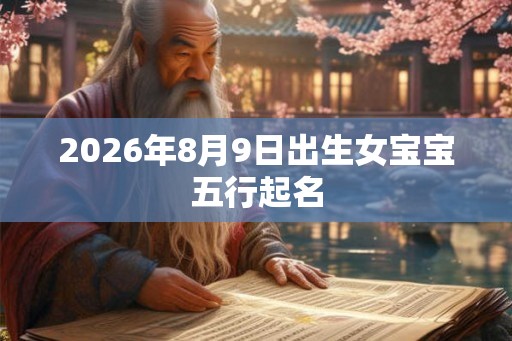 2026年8月9日出生女宝宝五行起名