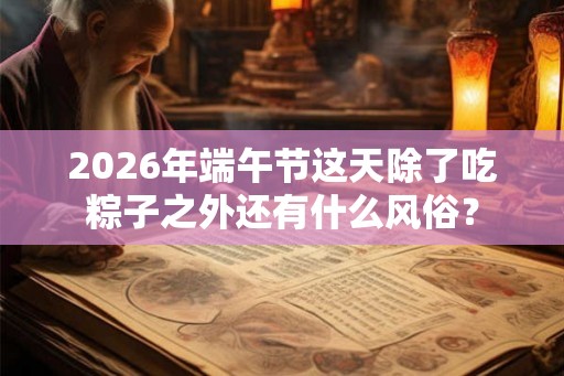 2026年端午节这天除了吃粽子之外还有什么风俗? 2026年端午节这天除了吃粽子之外还有什么风俗?