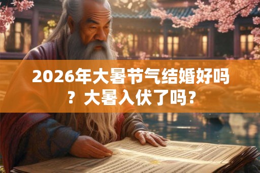 2026年大暑节气结婚好吗？大暑入伏了吗？
