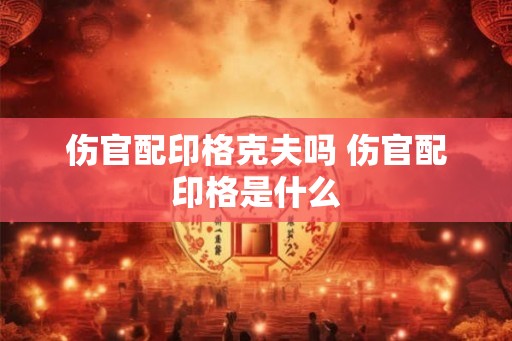 伤官配印格克夫吗 伤官配印格是什么