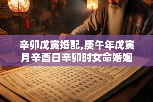 辛卯戊寅婚配,庚午年戊寅月辛酉日辛卯时女命婚姻 辛卯戊寅婚配,庚午年戊寅月辛酉日辛卯时女命婚姻