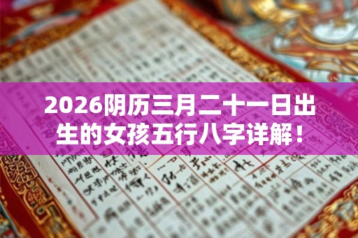 2026阴历三月二十一日出生的女孩五行八字详解！