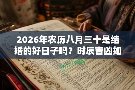 2026年农历八月三十是结婚的好日子吗？时辰吉凶如何？