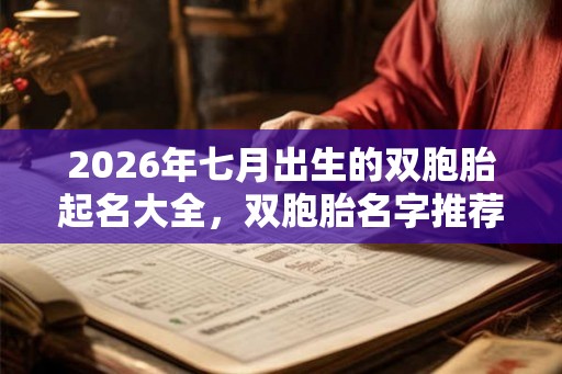 2026年七月出生的双胞胎起名大全,双胞胎名字推荐 2026年七月出生的双胞胎起名大全,双胞胎名字推荐