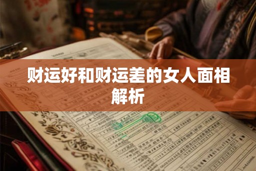 财运好和财运差的女人面相解析