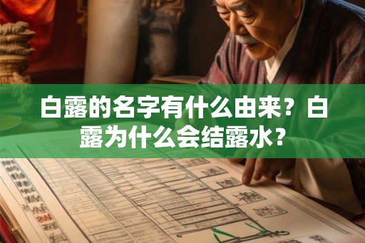 白露的名字有什么由来？白露为什么会结露水？