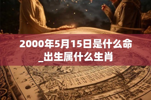 2000年5月15日是什么命_出生属什么生肖