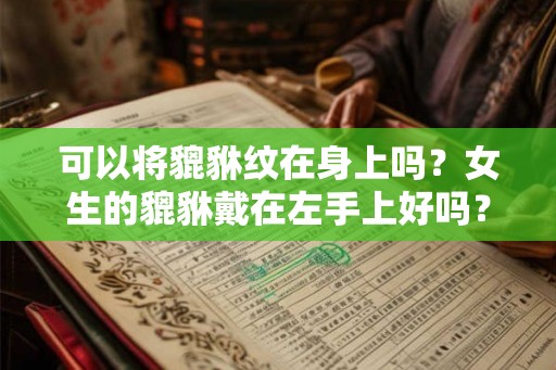 可以将貔貅纹在身上吗？女生的貔貅戴在左手上好吗？