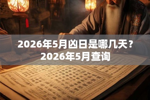 2026年5月凶日是哪几天？2026年5月查询