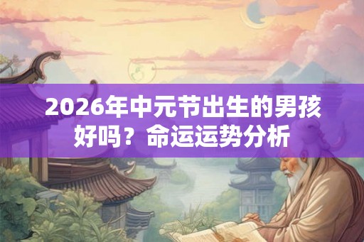 2026年中元节出生的男孩好吗？命运运势分析