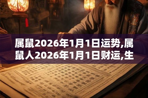 属鼠2026年1月1日运势,属鼠人2026年1月1日财运,生肖鼠2026年1月1日运势