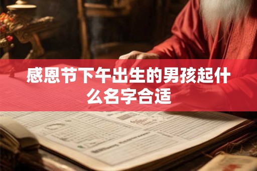 感恩节下午出生的男孩起什么名字合适