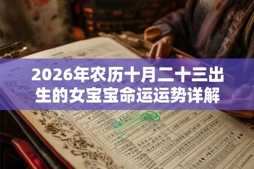 2026年农历十月二十三出生的女宝宝命运运势详解