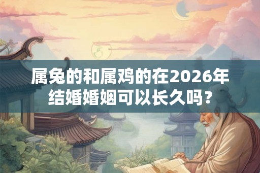 属兔的和属鸡的在2026年结婚婚姻可以长久吗？