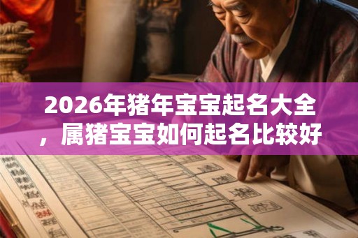 2026年猪年宝宝起名大全，属猪宝宝如何起名比较好？