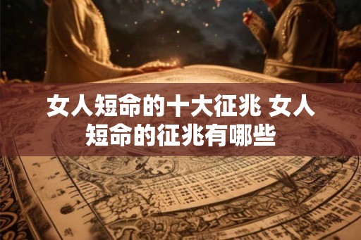 女人短命的十大征兆 女人短命的征兆有哪些