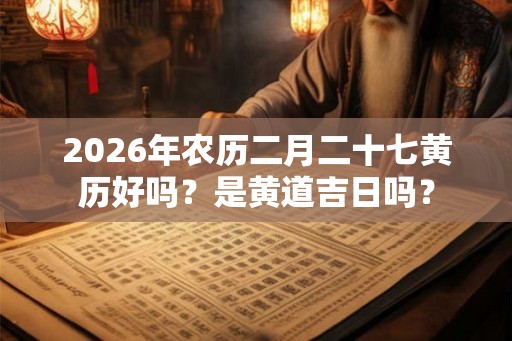 2026年农历二月二十七黄历好吗?是黄道吉日吗? 2026年农历二月二十七黄历好吗?是黄道吉日吗?